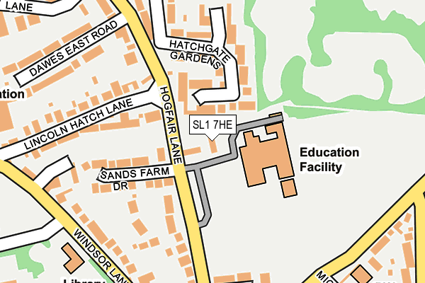 SL1 7HE map - OS OpenMap – Local (Ordnance Survey)