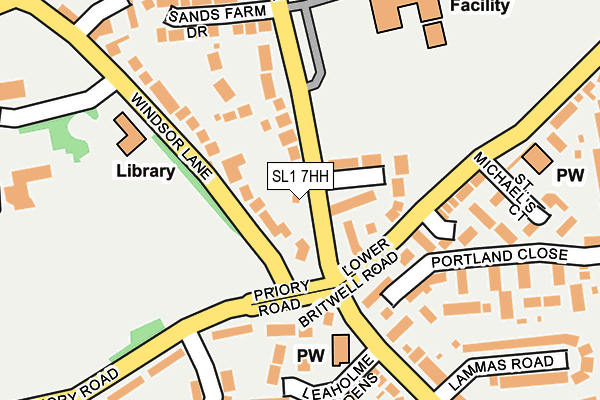 SL1 7HH map - OS OpenMap – Local (Ordnance Survey)