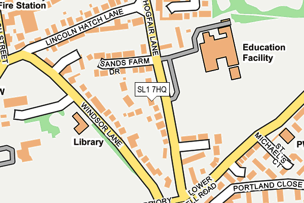 SL1 7HQ map - OS OpenMap – Local (Ordnance Survey)