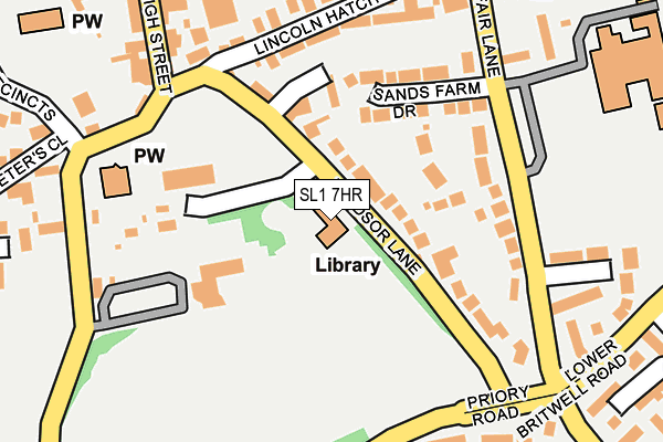 SL1 7HR map - OS OpenMap – Local (Ordnance Survey)