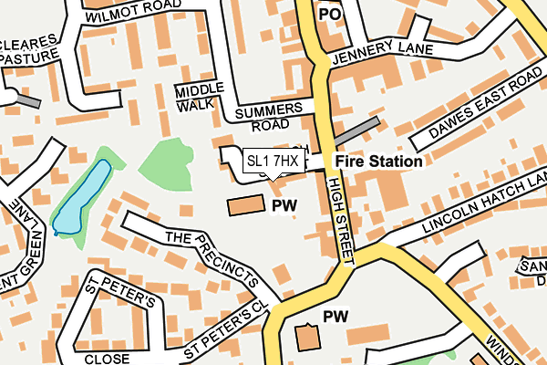 SL1 7HX map - OS OpenMap – Local (Ordnance Survey)