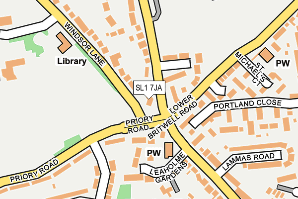SL1 7JA map - OS OpenMap – Local (Ordnance Survey)