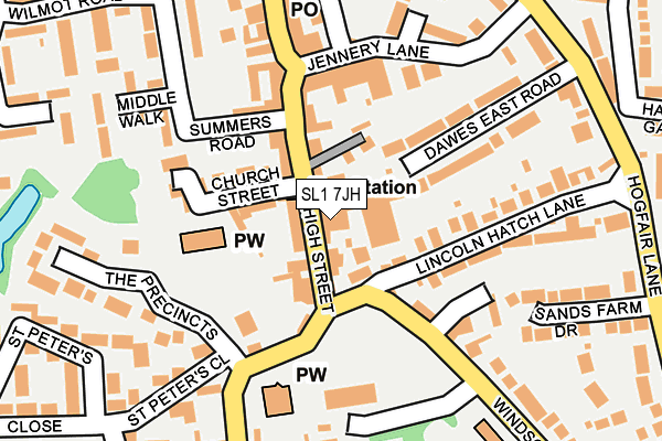 SL1 7JH map - OS OpenMap – Local (Ordnance Survey)