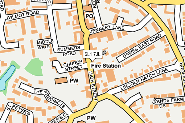 SL1 7JL map - OS OpenMap – Local (Ordnance Survey)