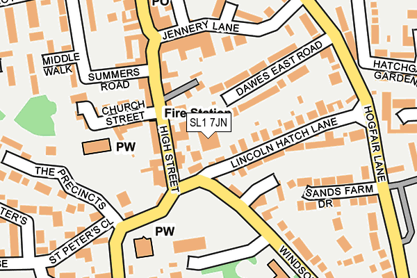 SL1 7JN map - OS OpenMap – Local (Ordnance Survey)