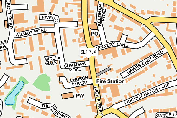 SL1 7JX map - OS OpenMap – Local (Ordnance Survey)