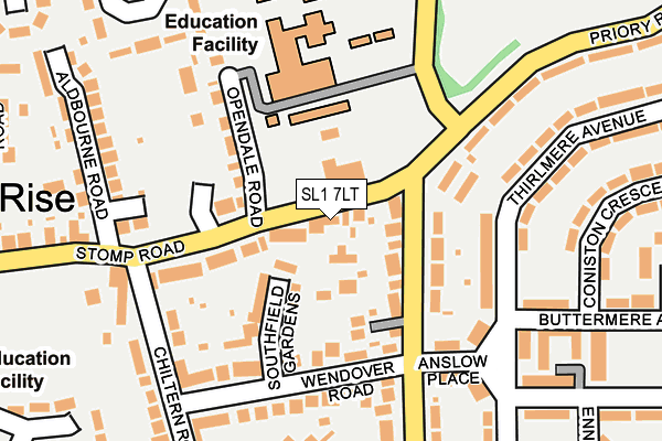 SL1 7LT map - OS OpenMap – Local (Ordnance Survey)
