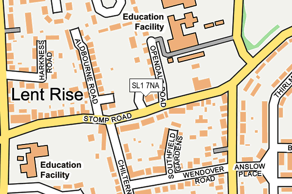 SL1 7NA map - OS OpenMap – Local (Ordnance Survey)