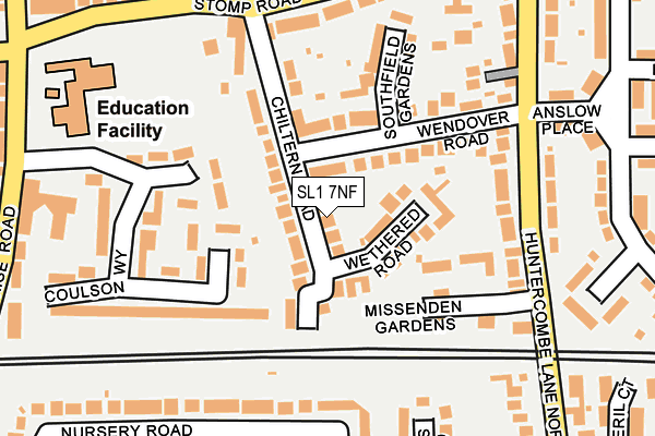 SL1 7NF map - OS OpenMap – Local (Ordnance Survey)