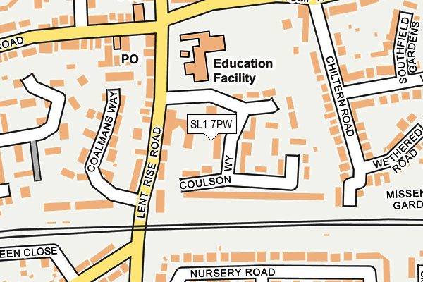 SL1 7PW map - OS OpenMap – Local (Ordnance Survey)