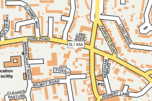 SL1 8AA map - OS OpenMap – Local (Ordnance Survey)