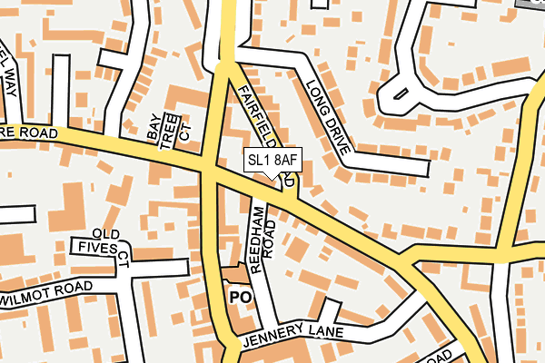 SL1 8AF map - OS OpenMap – Local (Ordnance Survey)