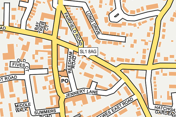 SL1 8AG map - OS OpenMap – Local (Ordnance Survey)