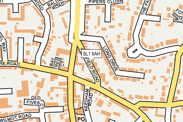 SL1 8AH map - OS OpenMap – Local (Ordnance Survey)