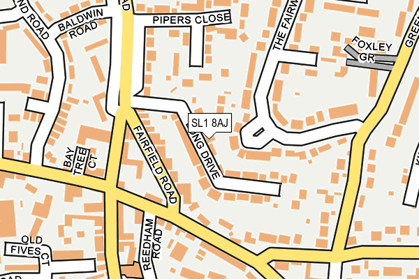 SL1 8AJ map - OS OpenMap – Local (Ordnance Survey)