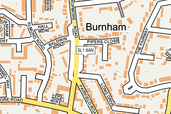 SL1 8AN map - OS OpenMap – Local (Ordnance Survey)