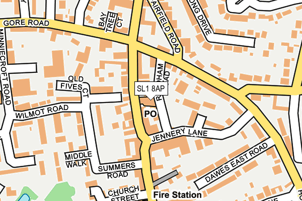 SL1 8AP map - OS OpenMap – Local (Ordnance Survey)