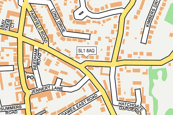 SL1 8AQ map - OS OpenMap – Local (Ordnance Survey)