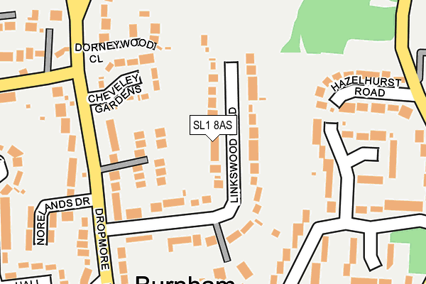 SL1 8AS map - OS OpenMap – Local (Ordnance Survey)