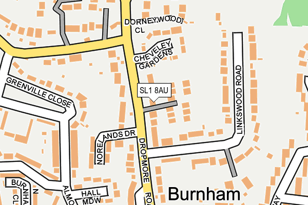 SL1 8AU map - OS OpenMap – Local (Ordnance Survey)