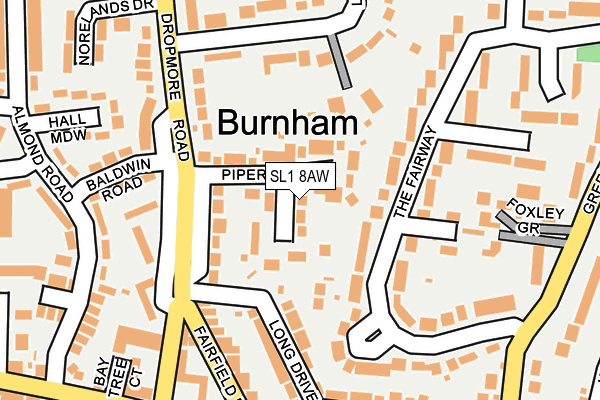 SL1 8AW map - OS OpenMap – Local (Ordnance Survey)