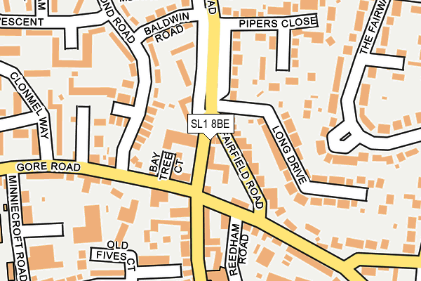 SL1 8BE map - OS OpenMap – Local (Ordnance Survey)