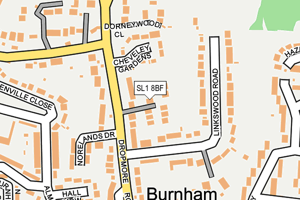 SL1 8BF map - OS OpenMap – Local (Ordnance Survey)