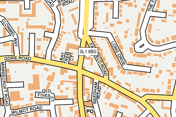 SL1 8BG map - OS OpenMap – Local (Ordnance Survey)