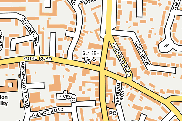 SL1 8BH map - OS OpenMap – Local (Ordnance Survey)