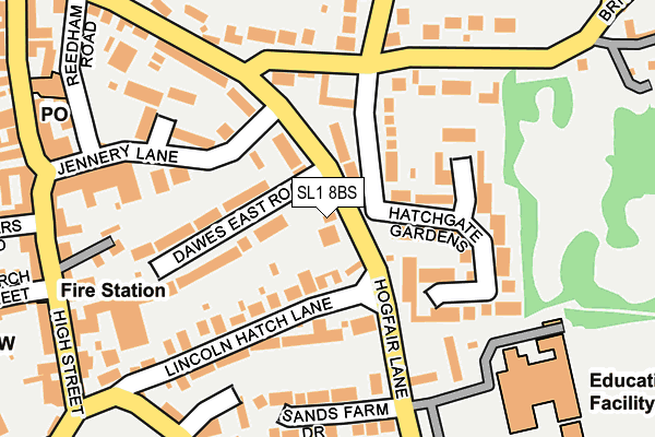 SL1 8BS map - OS OpenMap – Local (Ordnance Survey)