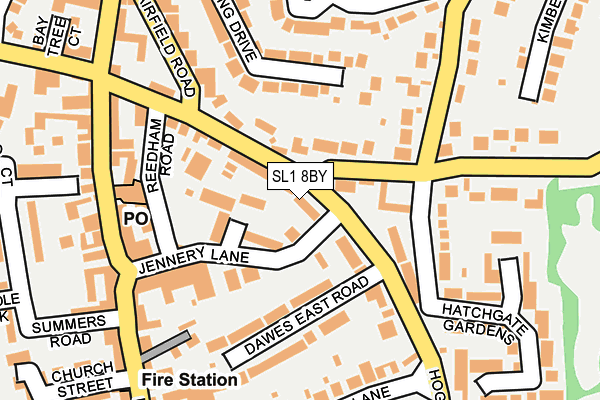 SL1 8BY map - OS OpenMap – Local (Ordnance Survey)