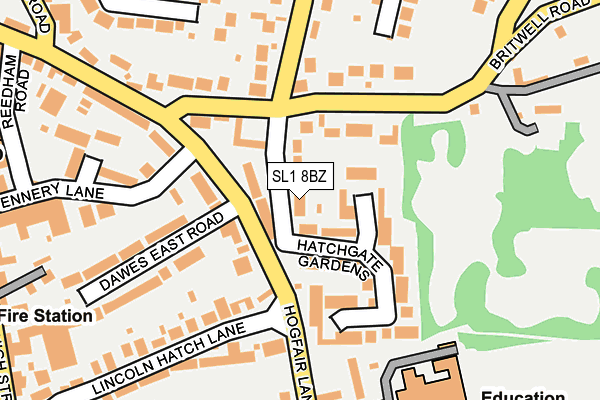 SL1 8BZ map - OS OpenMap – Local (Ordnance Survey)
