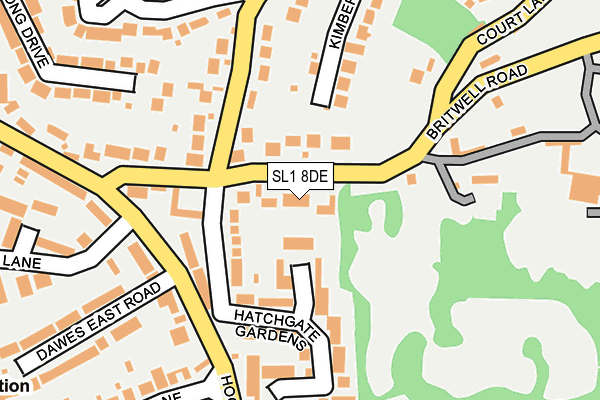 SL1 8DE map - OS OpenMap – Local (Ordnance Survey)