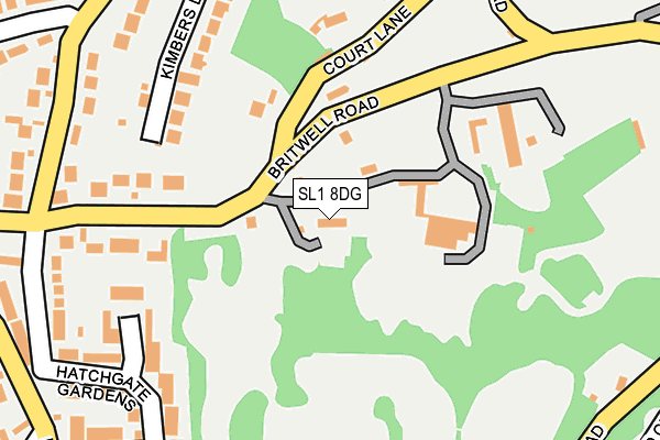 SL1 8DG map - OS OpenMap – Local (Ordnance Survey)