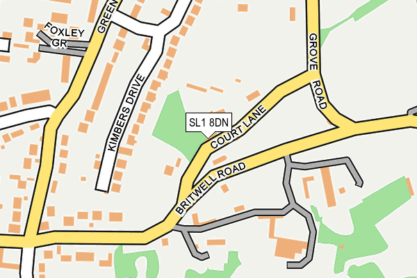 SL1 8DN map - OS OpenMap – Local (Ordnance Survey)