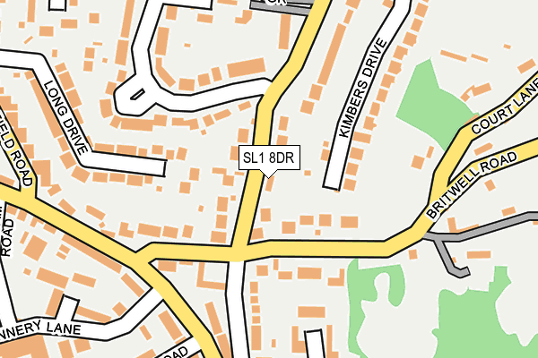 SL1 8DR map - OS OpenMap – Local (Ordnance Survey)