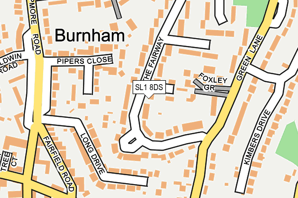 SL1 8DS map - OS OpenMap – Local (Ordnance Survey)