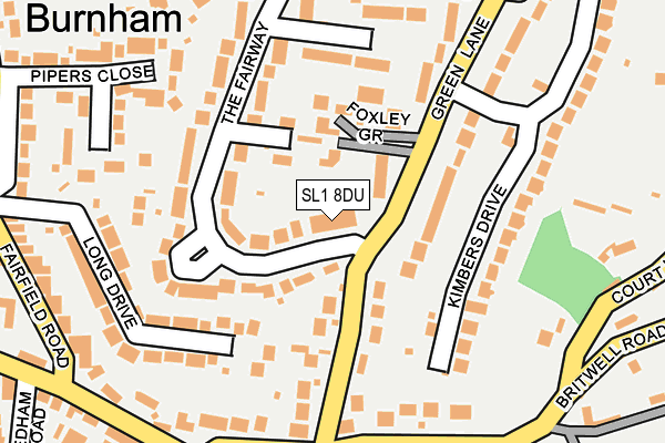 SL1 8DU map - OS OpenMap – Local (Ordnance Survey)