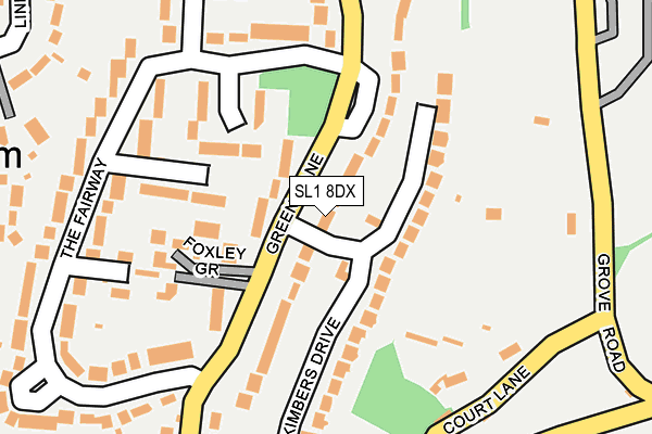 SL1 8DX map - OS OpenMap – Local (Ordnance Survey)