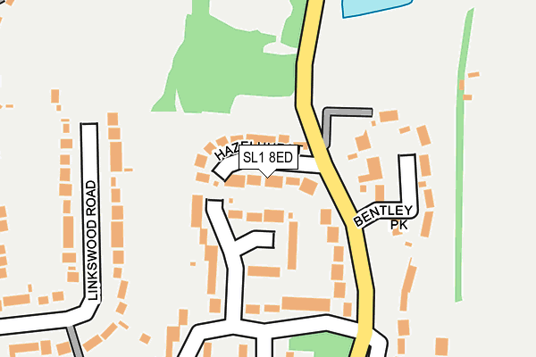 SL1 8ED map - OS OpenMap – Local (Ordnance Survey)