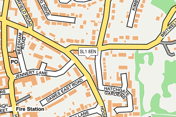 SL1 8EN map - OS OpenMap – Local (Ordnance Survey)