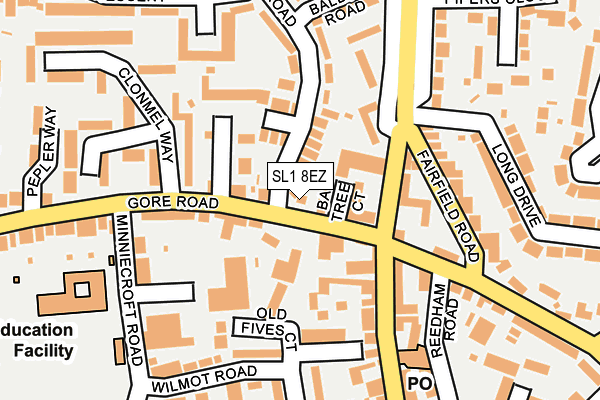 SL1 8EZ map - OS OpenMap – Local (Ordnance Survey)