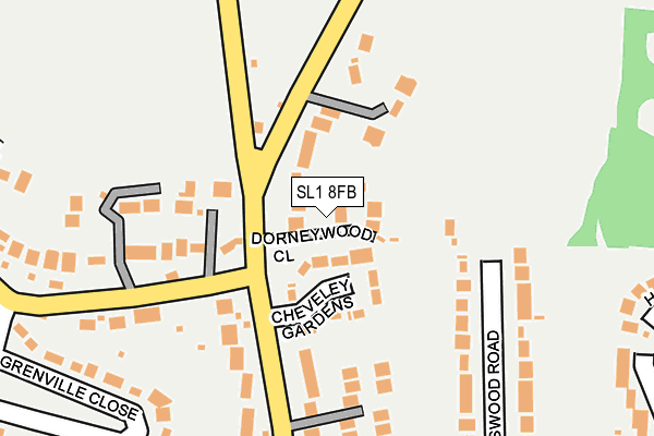 SL1 8FB map - OS OpenMap – Local (Ordnance Survey)