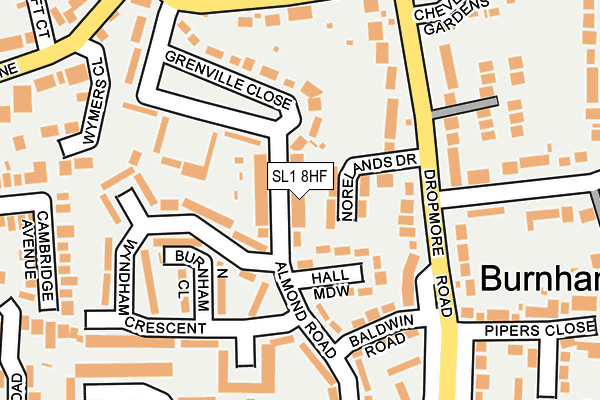 SL1 8HF map - OS OpenMap – Local (Ordnance Survey)