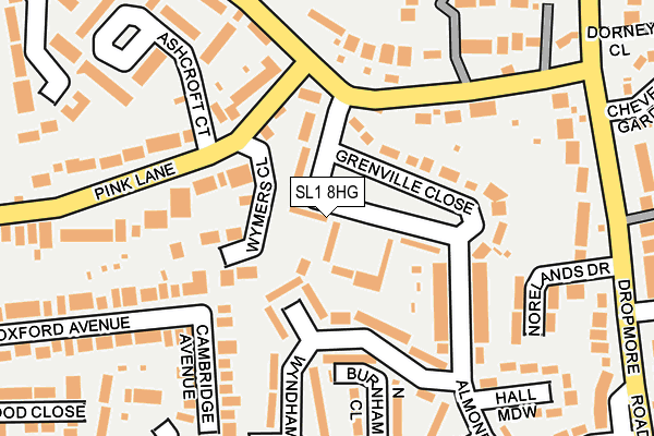 SL1 8HG map - OS OpenMap – Local (Ordnance Survey)