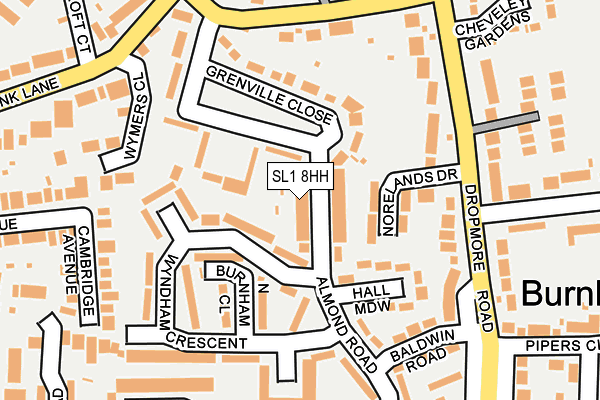 SL1 8HH map - OS OpenMap – Local (Ordnance Survey)