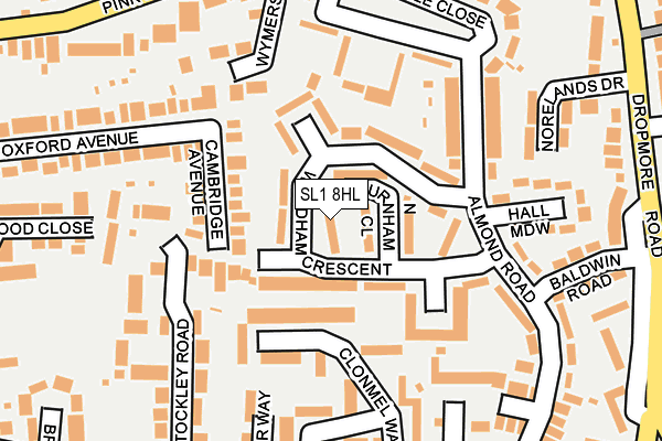 SL1 8HL map - OS OpenMap – Local (Ordnance Survey)