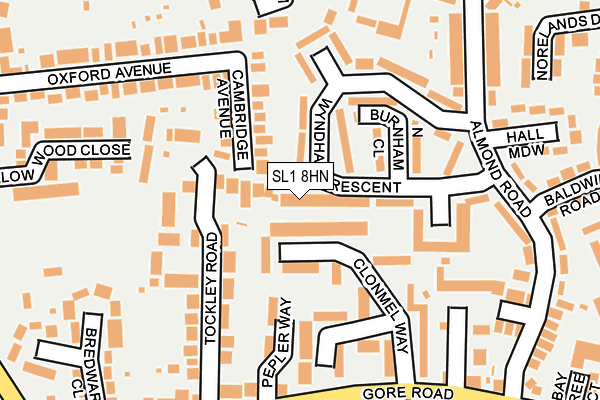 SL1 8HN map - OS OpenMap – Local (Ordnance Survey)