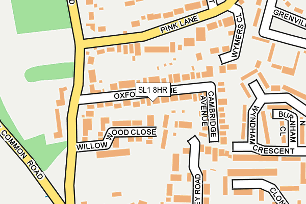 SL1 8HR map - OS OpenMap – Local (Ordnance Survey)