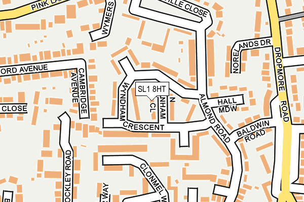 SL1 8HT map - OS OpenMap – Local (Ordnance Survey)
